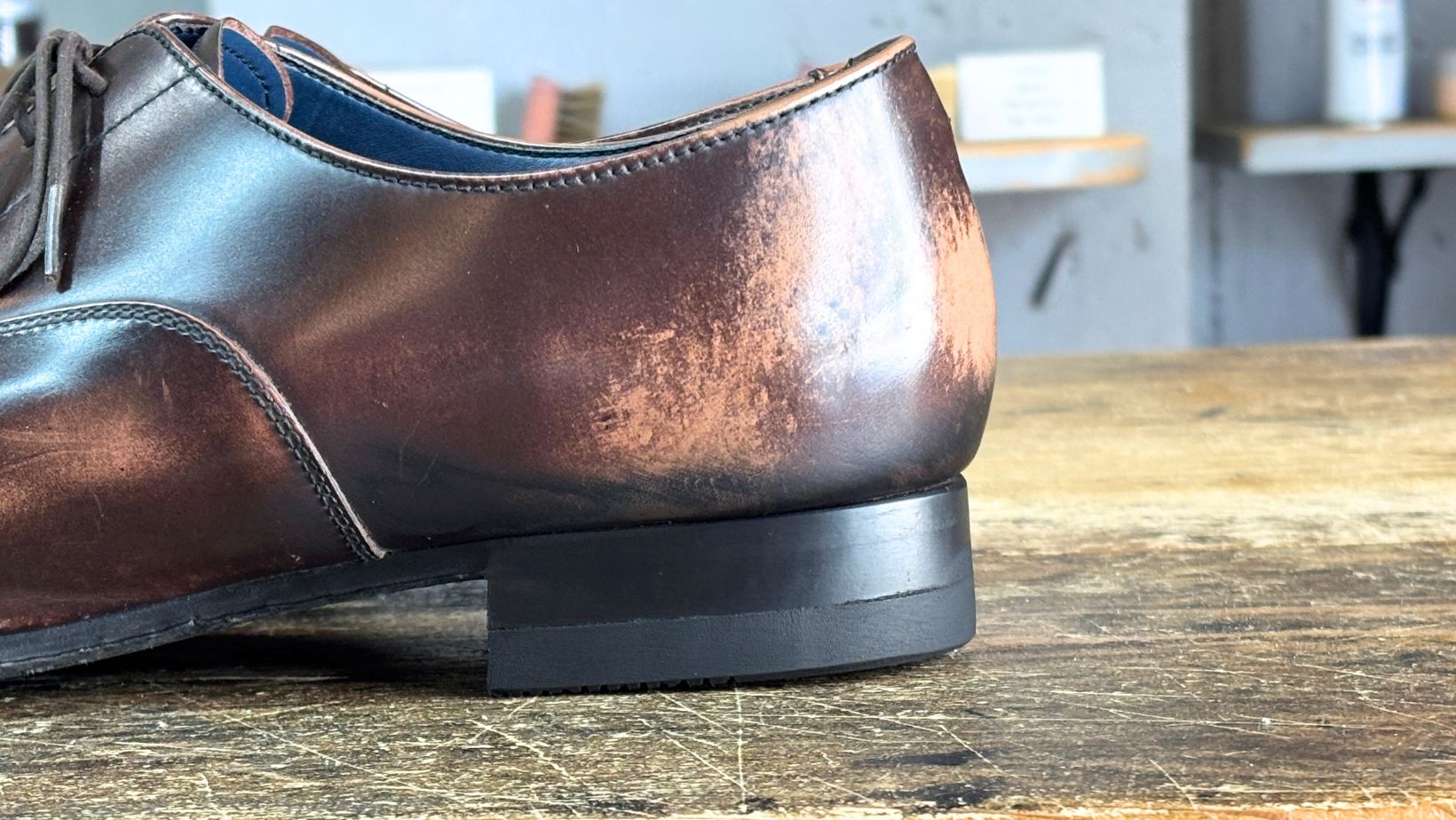 リーガル ビジネスシューズ Vibram かかと修理後