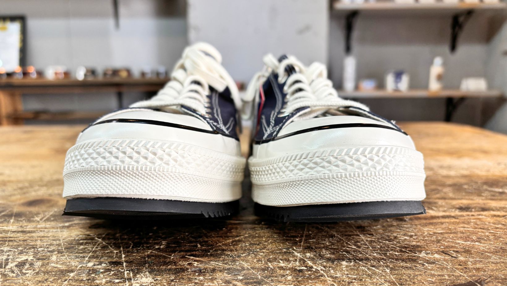 コンバース ALL STAR LGCY OX ビブラムソール補強後 つま先正面