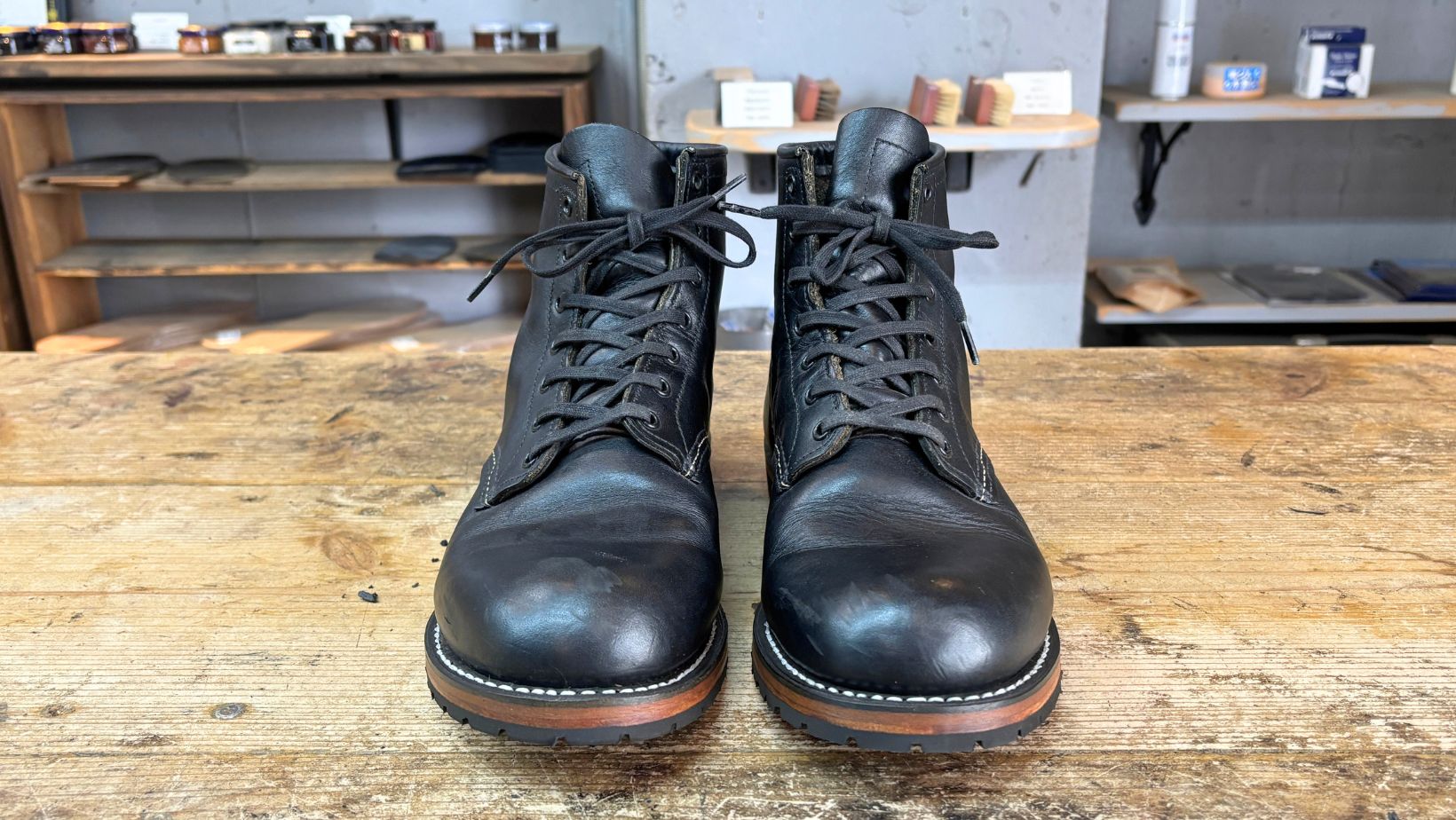 レッドウィング ベックマン9014 Vibram2333ハーフソール交換後の正面