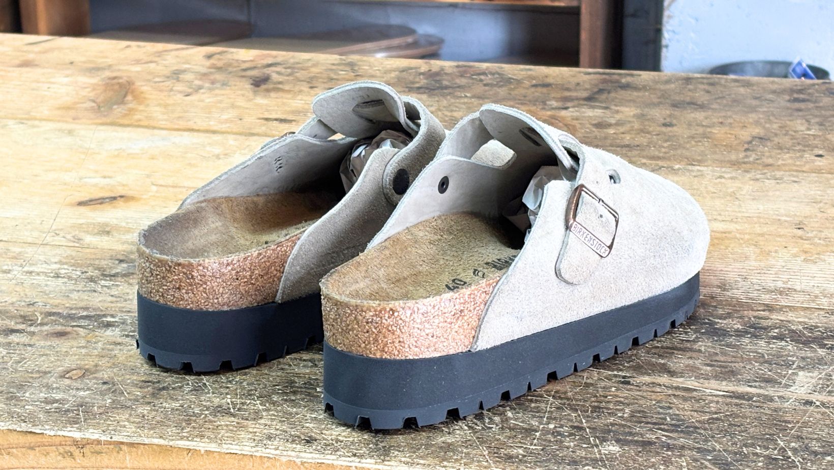 ビルケンシュトック ボストン Vibram148 カスタム後 後ろ