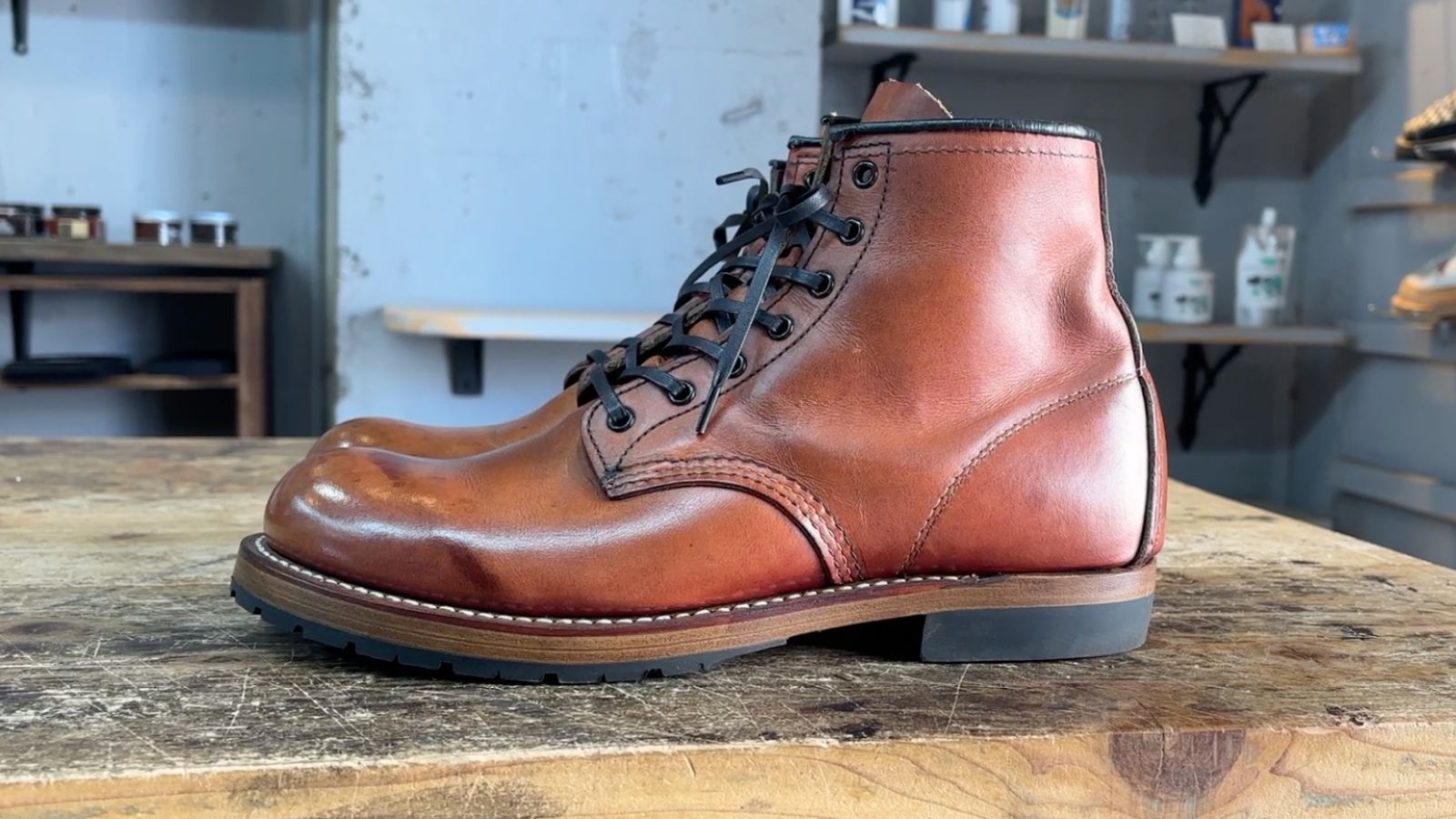 レッドウィング ベックマン Vibram2333ソール交換後の側面